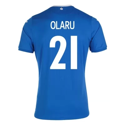 Naisten Romanian jalkapallomaajoukkue Darius Olaru #21 Vieraspaita Sininen 2021 Lyhythihainen Paita