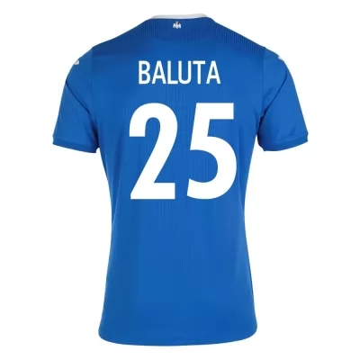 Naisten Romanian Jalkapallomaajoukkue Alexandru Baluta #25 Vieraspaita Sininen 2021 Lyhythihainen Paita