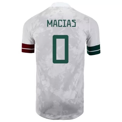 Lapset Meksikon jalkapallomaajoukkue Jose Macias #0 Vieraspaita Valkoinen musta 2021 Lyhythihainen Paita