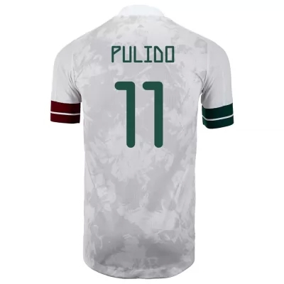 Lapset Meksikon jalkapallomaajoukkue Alan Pulido #11 Vieraspaita Valkoinen musta 2021 Lyhythihainen Paita