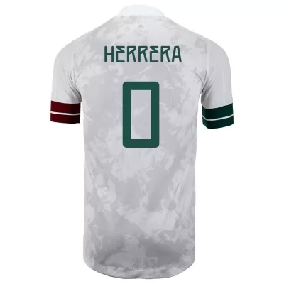 Naisten Meksikon jalkapallomaajoukkue Hector Herrera #0 Vieraspaita Valkoinen musta 2021 Lyhythihainen Paita