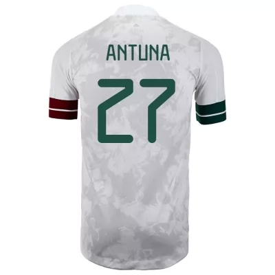 Naisten Meksikon jalkapallomaajoukkue Uriel Antuna #27 Vieraspaita Valkoinen musta 2021 Lyhythihainen Paita