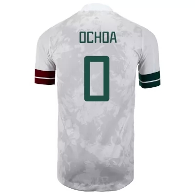 Naisten Meksikon jalkapallomaajoukkue Guillermo Ochoa #0 Vieraspaita Valkoinen musta 2021 Lyhythihainen Paita