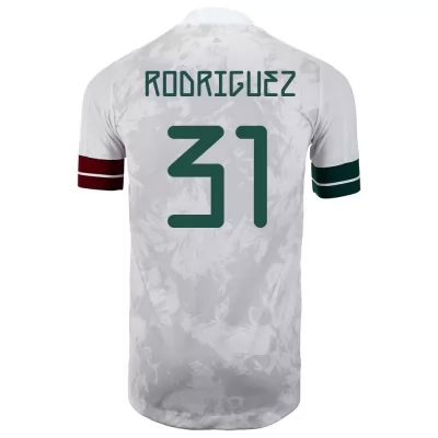 Naisten Meksikon Jalkapallomaajoukkue Osvaldo Rodriguez #31 Vieraspaita Valkoinen Musta 2021 Lyhythihainen Paita
