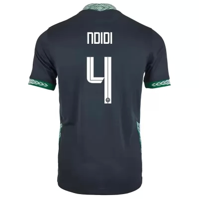 Naisten Nigerian jalkapallomaajoukkue Wilfred Ndidi #4 Vieraspaita Musta 2021 Lyhythihainen Paita