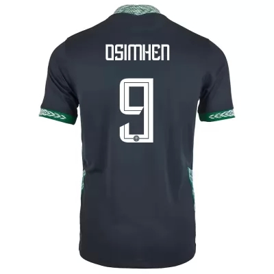 Miesten Nigerian jalkapallomaajoukkue Victor Osimhen #9 Vieraspaita Musta 2021 Lyhythihainen Paita