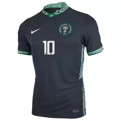 Naisten Nigerian jalkapallomaajoukkue Joe Aribo #10 Vieraspaita Musta 2021 Lyhythihainen Paita