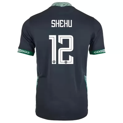 Naisten Nigerian Jalkapallomaajoukkue Abdullahi Shehu #12 Vieraspaita Musta 2021 Lyhythihainen Paita