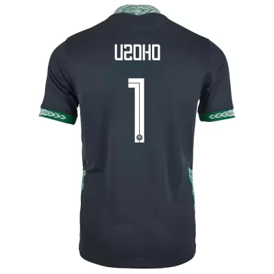 Miesten Nigerian Jalkapallomaajoukkue Francis Uzoho #1 Vieraspaita Musta 2021 Lyhythihainen Paita