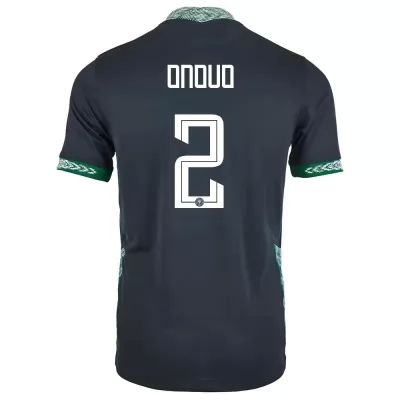Lapset Nigerian jalkapallomaajoukkue Vincent Onovo #2 Vieraspaita Musta 2021 Lyhythihainen Paita