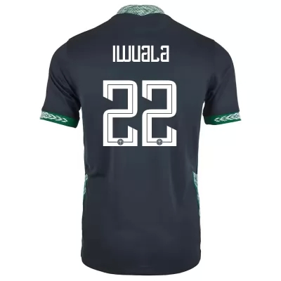 Naisten Nigerian jalkapallomaajoukkue Anayo Iwuala #22 Vieraspaita Musta 2021 Lyhythihainen Paita