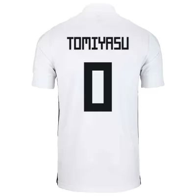 Lapset Japanin jalkapallomaajoukkue Takehiro Tomiyasu #0 Vieraspaita Valkoinen 2021 Lyhythihainen Paita