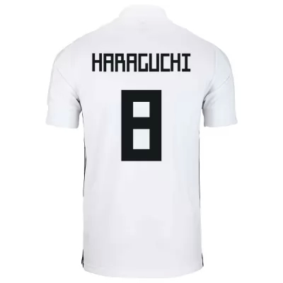 Miesten Japanin jalkapallomaajoukkue Genki Haraguchi #8 Vieraspaita Valkoinen 2021 Lyhythihainen Paita