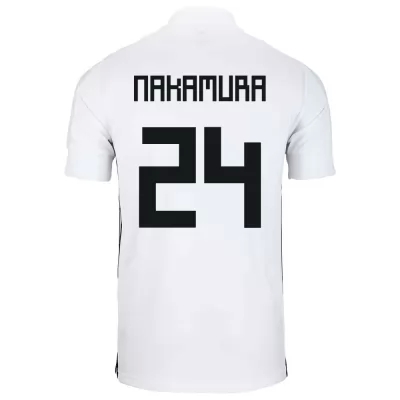 Naisten Japanin Jalkapallomaajoukkue Kosuke Nakamura #24 Vieraspaita Valkoinen 2021 Lyhythihainen Paita