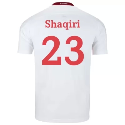 Naisten Sveitsin jalkapallomaajoukkue Xherdan Shaqiri #23 Vieraspaita Valkoinen 2021 Lyhythihainen Paita