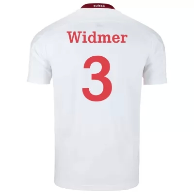 Naisten Sveitsin jalkapallomaajoukkue Silvan Widmer #3 Vieraspaita Valkoinen 2021 Lyhythihainen Paita