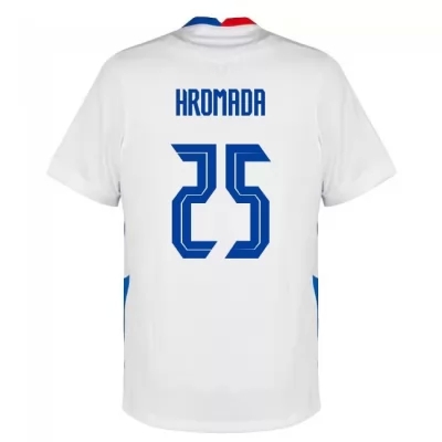 Naisten Slovakian jalkapallomaajoukkue Jakub Hromada #25 Vieraspaita Valkoinen 2021 Lyhythihainen Paita