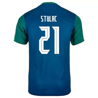Naisten Slovenian Jalkapallomaajoukkue Leo Stulac #21 Vieraspaita Vihreä 2021 Lyhythihainen Paita
