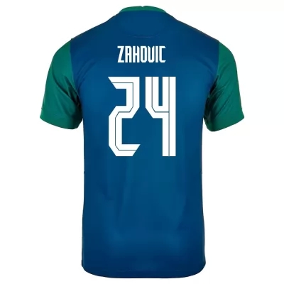 Naisten Slovenian jalkapallomaajoukkue Luka Zahovic #24 Vieraspaita Vihreä 2021 Lyhythihainen Paita