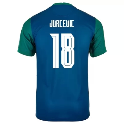 Lapset Slovenian Jalkapallomaajoukkue Mario Jurcevic #18 Vieraspaita Vihreä 2021 Lyhythihainen Paita