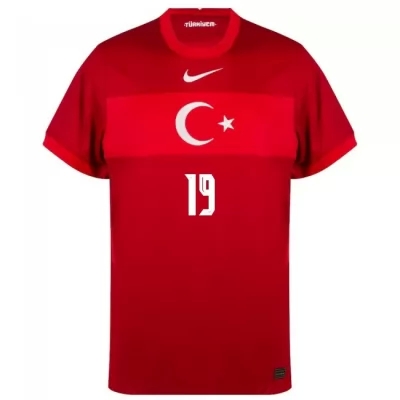 Naisten Turkin jalkapallomaajoukkue Orkun Kokcu #19 Vieraspaita Punainen 2021 Lyhythihainen Paita