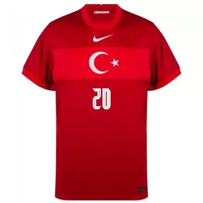 Naisten Turkin Jalkapallomaajoukkue Abdulkadir Omur #20 Vieraspaita Punainen 2021 Lyhythihainen Paita