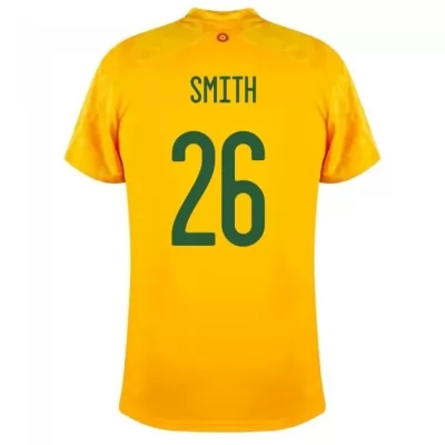 Miesten Walesin Jalkapallomaajoukkue Matt Smith #26 Vieraspaita Keltainen 2021 Lyhythihainen Paita