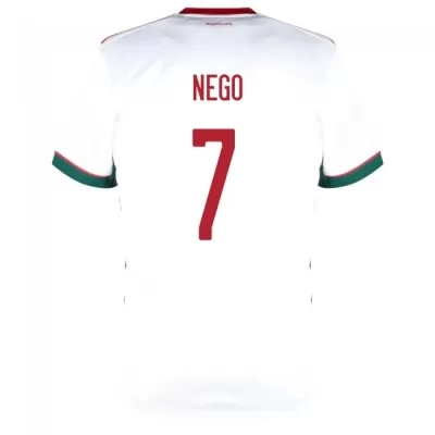 Naisten Unkarin jalkapallomaajoukkue Loïc Nego #7 Vieraspaita Valkoinen 2021 Lyhythihainen Paita