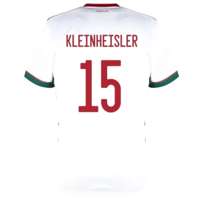 Naisten Unkarin Jalkapallomaajoukkue Laszlo Kleinheisler #15 Vieraspaita Valkoinen 2021 Lyhythihainen Paita