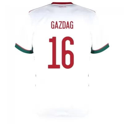 Lapset Unkarin Jalkapallomaajoukkue Daniel Gazdag #16 Vieraspaita Valkoinen 2021 Lyhythihainen Paita