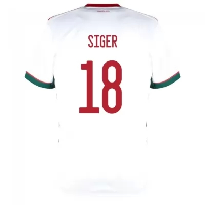 Naisten Unkarin Jalkapallomaajoukkue David Siger #18 Vieraspaita Valkoinen 2021 Lyhythihainen Paita