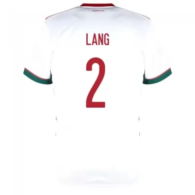 Miesten Unkarin Jalkapallomaajoukkue Adam Lang #2 Vieraspaita Valkoinen 2021 Lyhythihainen Paita