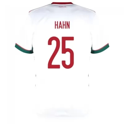 Naisten Unkarin Jalkapallomaajoukkue Janos Hahn #25 Vieraspaita Valkoinen 2021 Lyhythihainen Paita
