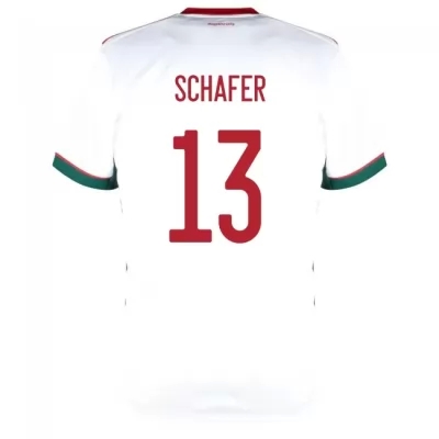 Lapset Unkarin Jalkapallomaajoukkue Andras Schafer #13 Vieraspaita Valkoinen 2021 Lyhythihainen Paita