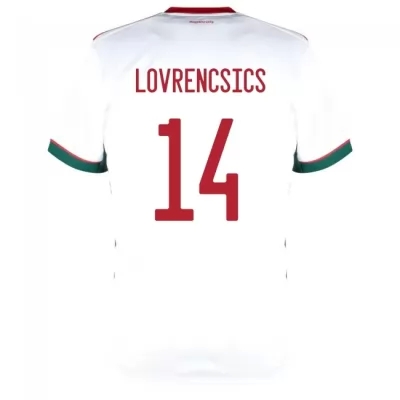 Naisten Unkarin jalkapallomaajoukkue Gergő Lovrencsics #14 Vieraspaita Valkoinen 2021 Lyhythihainen Paita