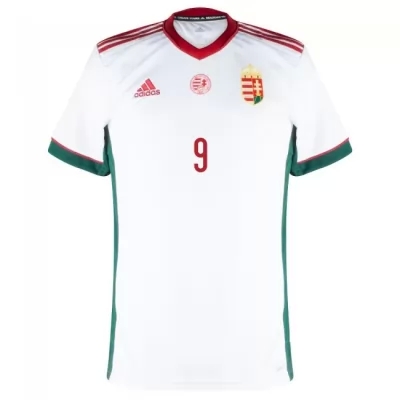 Naisten Unkarin Jalkapallomaajoukkue Adam Szalai #9 Vieraspaita Valkoinen 2021 Lyhythihainen Paita