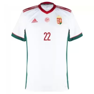 Naisten Unkarin Jalkapallomaajoukkue Adam Bogdan #22 Vieraspaita Valkoinen 2021 Lyhythihainen Paita