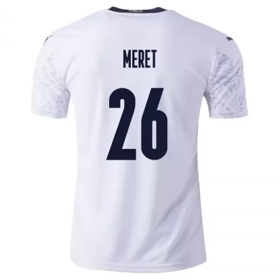 Naisten Italian Jalkapallomaajoukkue Alex Meret #26 Vieraspaita Valkoinen 2021 Lyhythihainen Paita