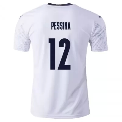 Naisten Italian jalkapallomaajoukkue Matteo Pessina #12 Vieraspaita Valkoinen 2021 Lyhythihainen Paita