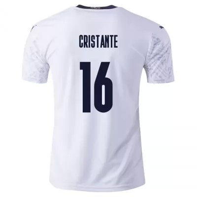 Lapset Italian jalkapallomaajoukkue Bryan Cristante #16 Vieraspaita Valkoinen 2021 Lyhythihainen Paita