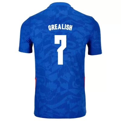 Naisten Englannin jalkapallomaajoukkue Jack Grealish #7 Vieraspaita Sininen 2021 Lyhythihainen Paita