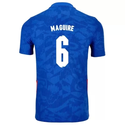 Naisten Englannin jalkapallomaajoukkue Harry Maguire #6 Vieraspaita Sininen 2021 Lyhythihainen Paita