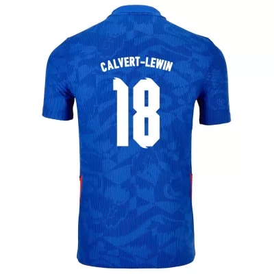 Lapset Englannin jalkapallomaajoukkue Dominic Calvert-Lewin #18 Vieraspaita Sininen 2021 Lyhythihainen Paita
