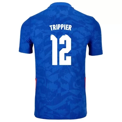 Naisten Englannin jalkapallomaajoukkue Kieran Trippier #12 Vieraspaita Sininen 2021 Lyhythihainen Paita