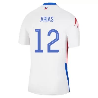 Naisten Chilen Jalkapallomaajoukkue Gabriel Arias #12 Vieraspaita Valkoinen 2021 Lyhythihainen Paita