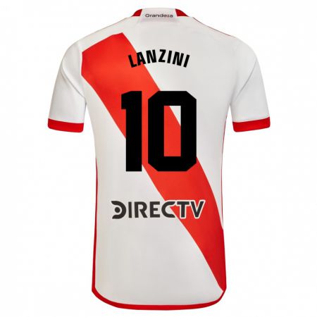 Kandiny Lapset Manuel Lanzini #10 Valkoinen Punainen Kotipaita 2023/24 Lyhythihainen Paita T-Paita