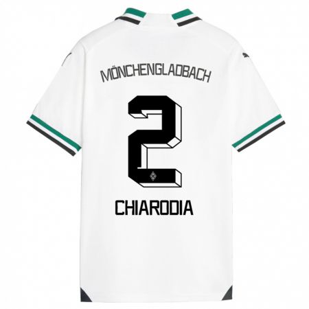 Kandiny Lapset Fabio Chiarodia #2 Valkoinen Vihreä Kotipaita 2023/24 Lyhythihainen Paita T-Paita