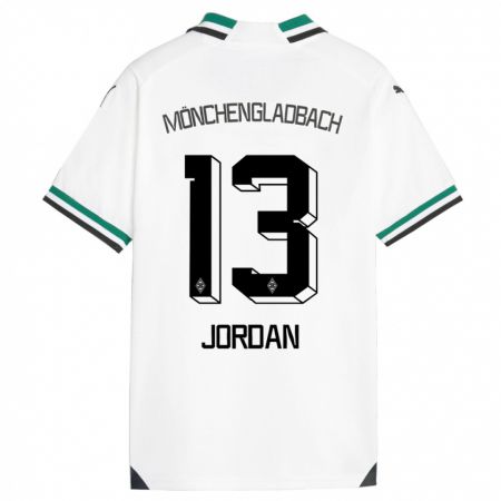 Kandiny Lapset Jordan #13 Valkoinen Vihreä Kotipaita 2023/24 Lyhythihainen Paita T-Paita