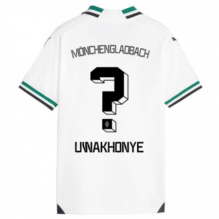 Kandiny Lapset Joshua Uwakhonye #0 Valkoinen Vihreä Kotipaita 2023/24 Lyhythihainen Paita T-Paita