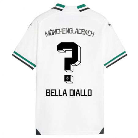 Kandiny Lapset Oumar Bella Diallo #0 Valkoinen Vihreä Kotipaita 2023/24 Lyhythihainen Paita T-Paita